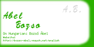 abel bozso business card