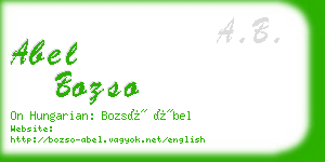 abel bozso business card